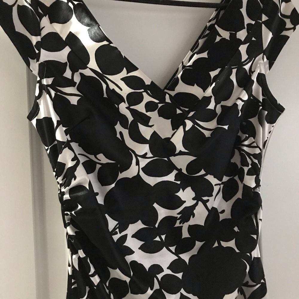 Silk like print maxi dress